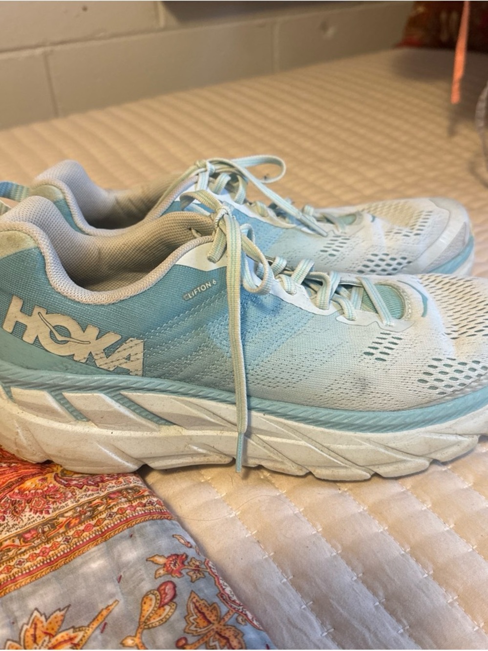 Hoka One One Women's Light Blue Athletic Running Shoes